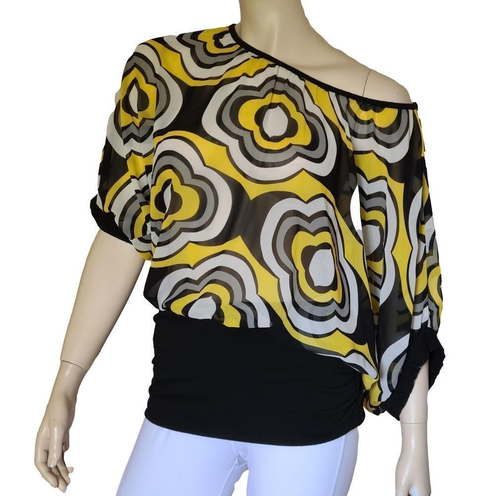 Bright Swirl Summer Blouse